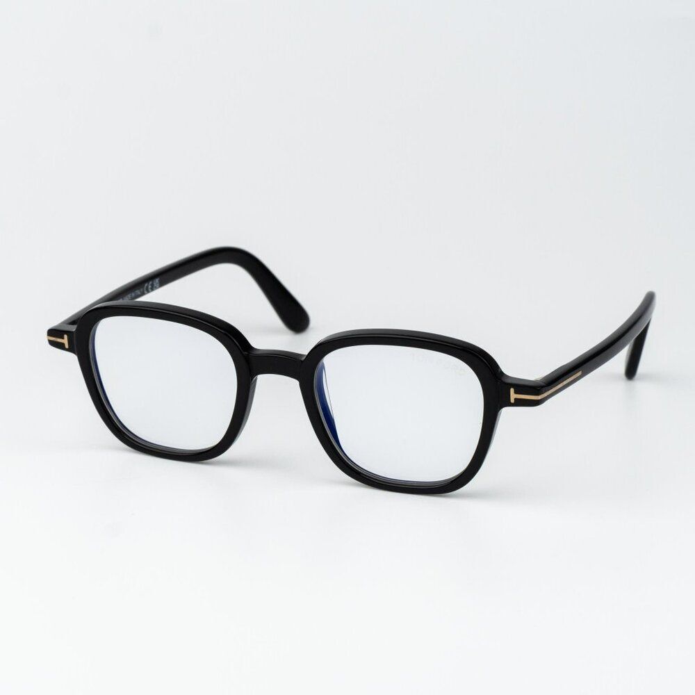 Tom Ford Men Eyeglasses Black Squared FT5837-B 001 NEW AUTHENTIC